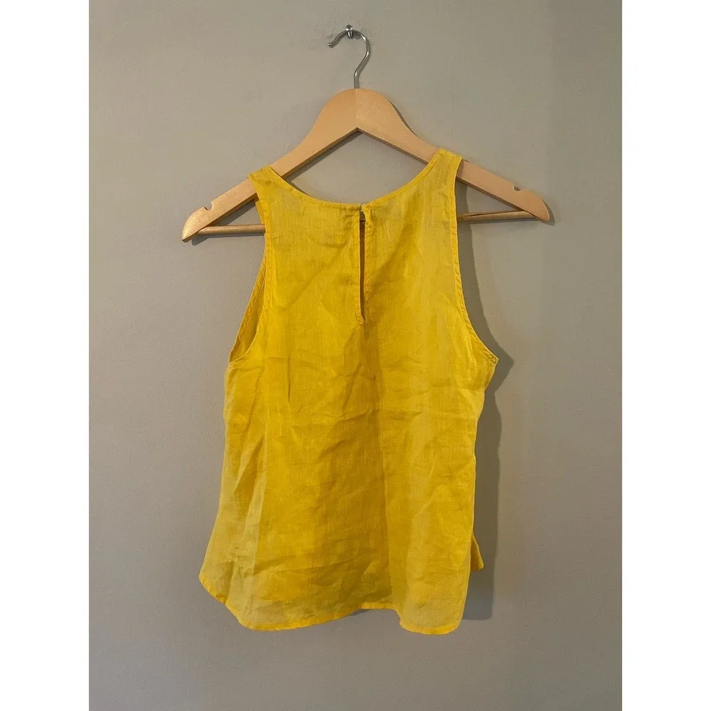 Mave Anthropologie Yellow Linen Tank Top - Picture 3 of 4